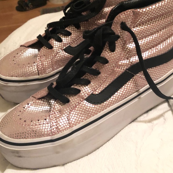 Pink high top platform VANS size 6 women’s - Picture 9 of 9